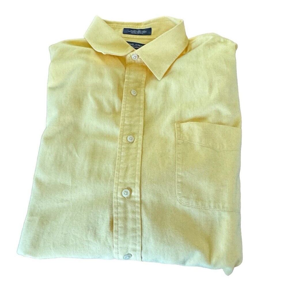 Daniel Cremieux Classic Fit Button Up Shirt XL Long Sleeve Italian Cotton Yellow - Picture 4 of 6